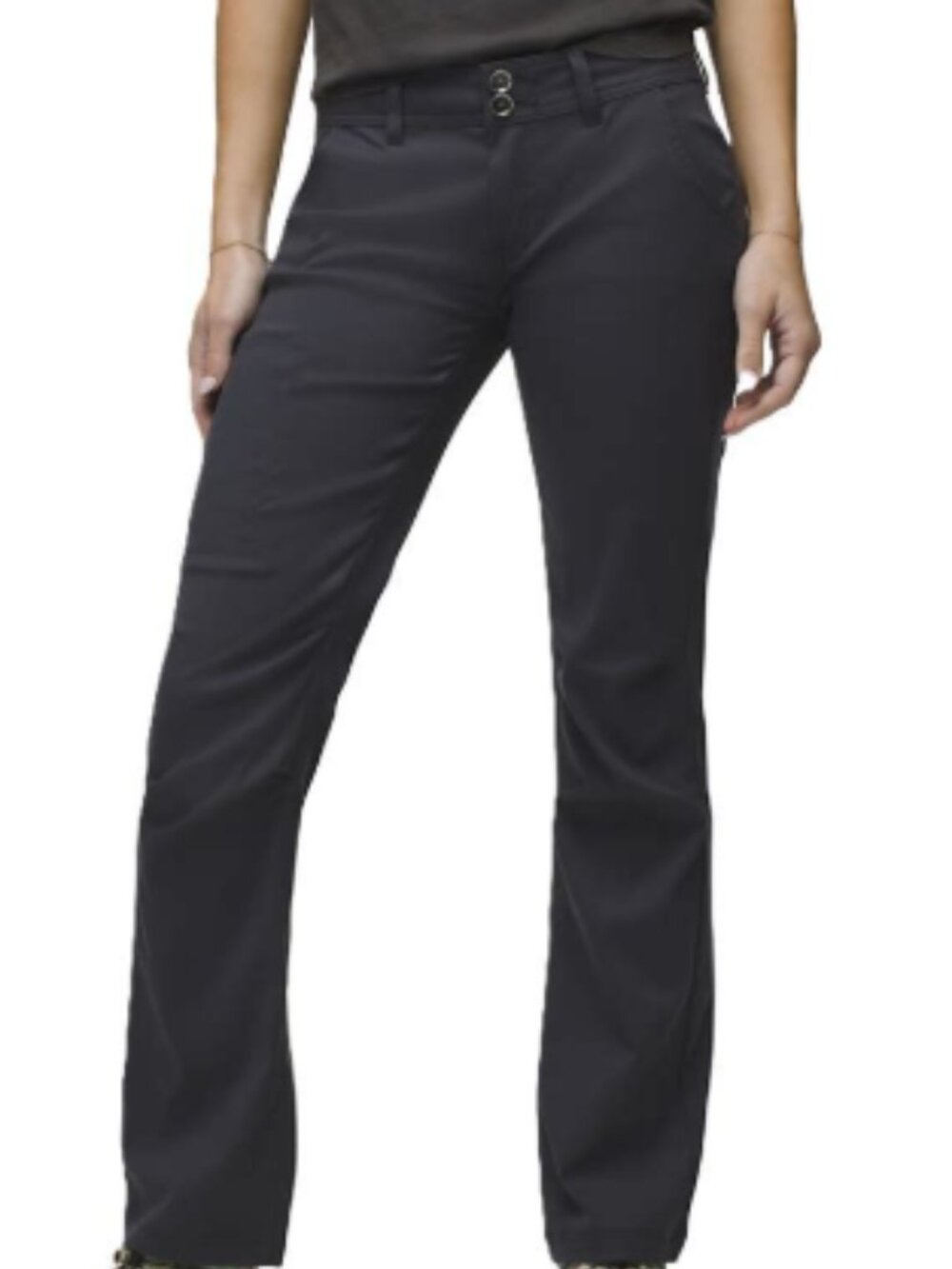 Prana Halle II Pants Women’s Size 12 Short NWT Blue Gray Hiking Travel Outdoor